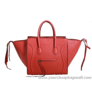 Cheapest Celine Luggage Phantom Original Grainy Leather Bags C3341 Orange