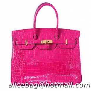 Hermes Birkin 35CM Tote Bag H35 Peach Iridescent Croco Leather Gold