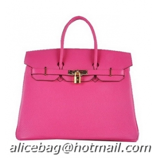 Buy Low Price Hermes Birkin 35CM Tote Bag H6089 Rosy Grainy Leather Gold