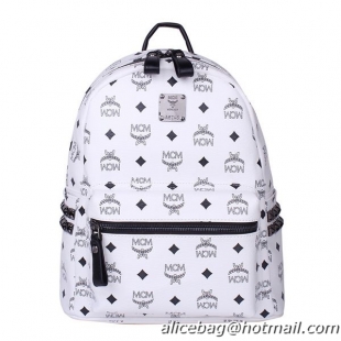 MCM Small Stark Backpack MC2446S White