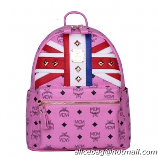 MCM Small Flag of UK Backpack MC5173S Rosy