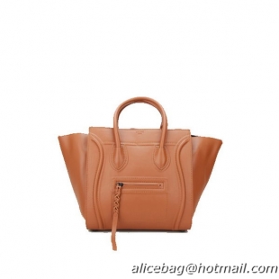 Cheap Celine Luggage Phantom Shopper Bags Ferrari Leather 88033 Wheat