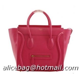 Free Shipping Celine Luggage Medium Shopper Bag Clemence Leather 16398 Rose