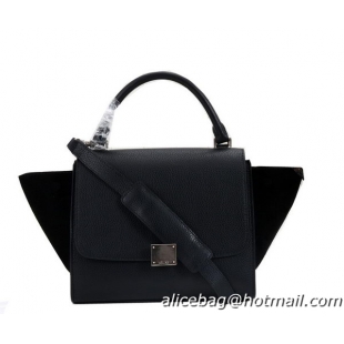 Celine mini Trapeze Bag Nubuck Leather C005 Black