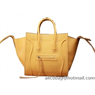 Celine Luggage Phantom Shopper Bags Original Leather 3341 Yellow