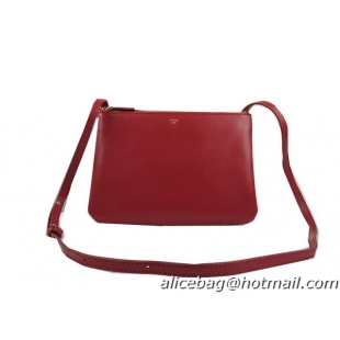 Celine Trio Original Leather Shoulder Bag C98318 Burgundy