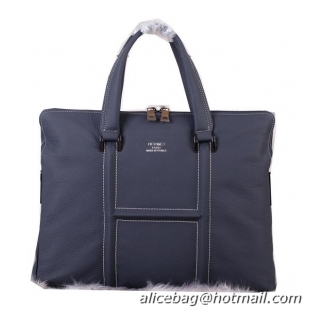 Hermes Briefcase Original Calf Leather H3081 Royal