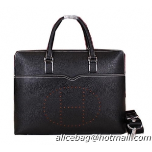 Hermes Briefcase Original Calf Leather HM8011 Black