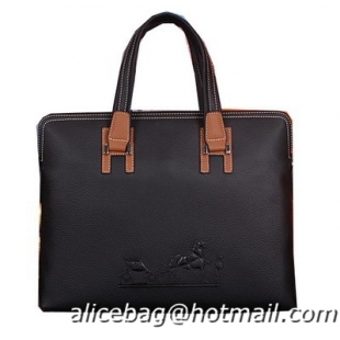 Hermes Briefcase Original Calf Leather HM9817 Black