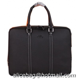 Hermes Briefcase Original Calf Leather HM086 Black