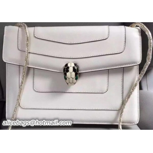 BVLGARI Shoulder Bag Calfskin Leather BG90072 White