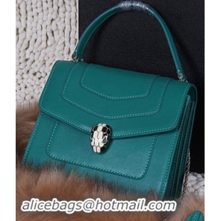 BVLGARI Serpenti Forever Bag Original Leather BG8977 Green