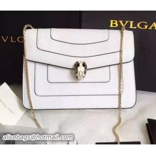 BVLGARI Shoulder Bag Calfskin Leather BG22359 White