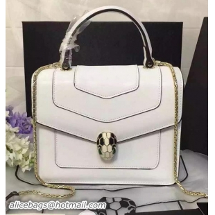 BVLGARI Serpenti Forever Bag Original Leather BG48042 White