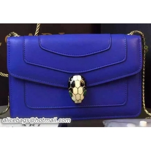 BVLGARI Small Shoulder Bag Calfskin Leather BG5573 Blue