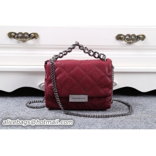 Durable Stella McCartney QUilted Denim Cross Body Bag SMC015 Wine