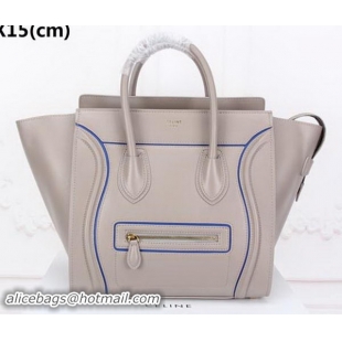 Top Grade Celine Luggage Mini Tote Bag Original Leather CLY33081L Grey