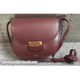 Well Crafted Celine Trotteur Bag Smooth Calfskin Leather C77425 Burgundy