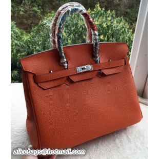 Good Product Hermes Birkin 35CM Tote Bag Calfskin Leather BK35 Silver