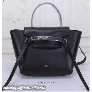 Comfortable Celine mini Belt Bag Original Leather C3320 Black