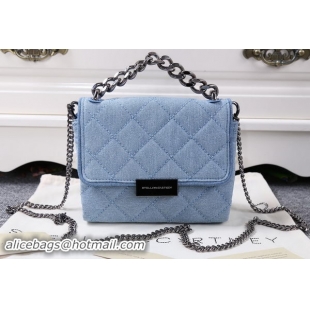 Stylish Stella McCartney QUilted Denim Cross Body Bags SMC015 Blue