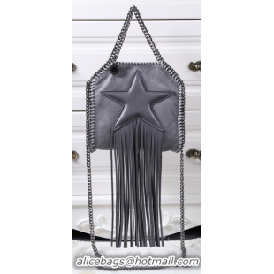 Trendy Design Stella McCartney Falabella Fringed Star Mini Tote Bag SM8855 Dark Grey