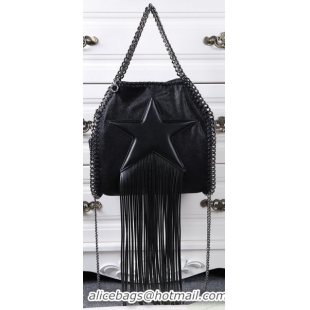 1:1 aaaaa Stella McCartney Falabella Fringed Star Mini Tote Bag SM8865 Black