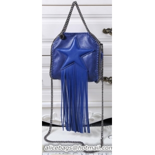 Charming Stella McCartney Falabella Fringed Star Mini Tote Bag SM8855 Royal