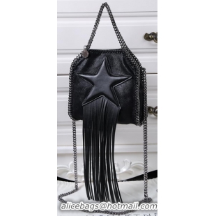 Good Quality Stella McCartney Falabella Fringed Star Mini Tote Bag SM8855 Black