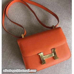 Big Discount Hermes Constance Bag Calfskin Leather H9999 Orange