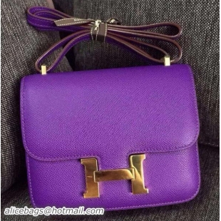 Buy Fashionable Hermes Constance Bag Calfskin Leather H9999 Violet