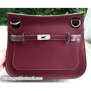 Best Product Hermes Jypsiere 31CM Shoulder Bag Calfskin Leather H0880 Wine