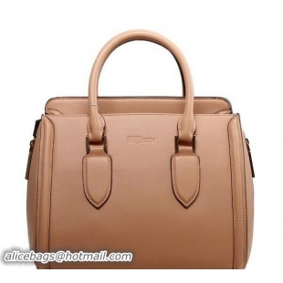 Low Cost ALEXANDER MCQUEEN Heroine Medium Original Leather Top Handle Bag 8817 Apricot