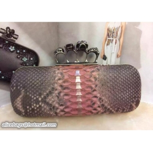 Best Grade Alexander McQueen Whipsnake Skull Knucklebox Clutch Bag 02