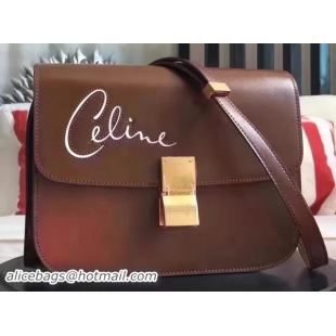 Good Looking Celine Classic Box Flap Bag Smooth Leather C20446 Brown