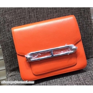 Cheap Hermes Original Swift Leather Roulis Bag 703053 Orange