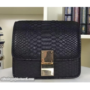 Most Popular Celine Python Leather Classic Box Small Bag 703083 Black