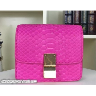 Big Discount Celine Python Leather Classic Box Small Bag 703083 Fushia