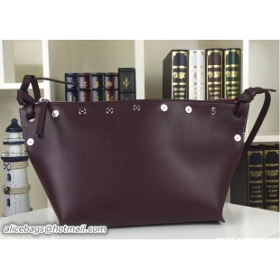 Best Quality Celine Natural Calfskin Medium Sailor Bag With Studs 703086 Burgundy