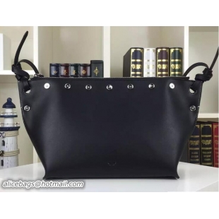 Most Popular Celine Natural Calfskin Medium Sailor Bag With Studs 703086 Black