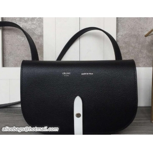 Durable Celine Epsom Leather Strap Clutch On Strap Bag 703093 Black