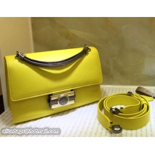 Classic Specials Bvlgari Monete Flap Cover Small Bag with Tubogas Handles 51101 Yellow