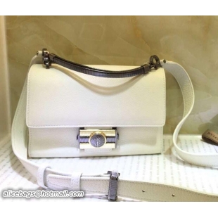 Feminine Bvlgari Monete Flap Cover Small Bag with Tubogas Handles 38558 White