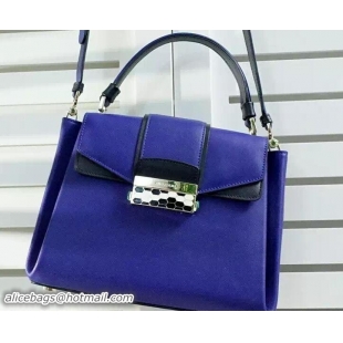 Most Popular Bvlgari Serpenti Viper Top Handle Bag 51107 Blue