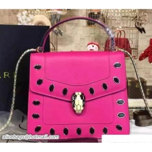 Best Price Bvlgari Serpenti Forever Flap Cover Bag Fuchsia Embellished with Onyx 51105-4