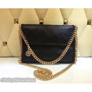 Grade Stella McCartney Falabella Shaggy Deer Mini Shoulder Bag Black with gold chain M52908