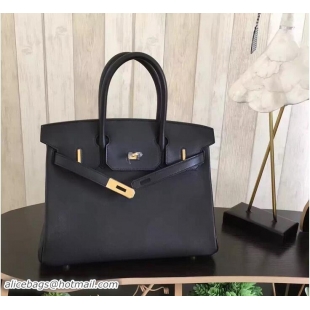 Discount Hermes Birkin 30 Bag in Original Swift Leather Bag H60417 Black