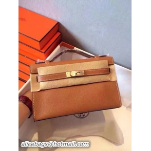 Generous Hermes Kelly 22cm Tote Bag Original Leather KL22 Wheat