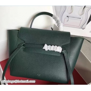 Pretty Style Celine Belt Tote Small Bag in Epsom Leather 71811 Dark Green