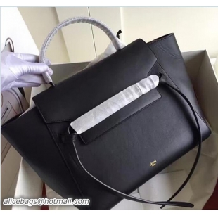 Celine Belt Tote Small Bag in Calfskin Leather 71815 Black